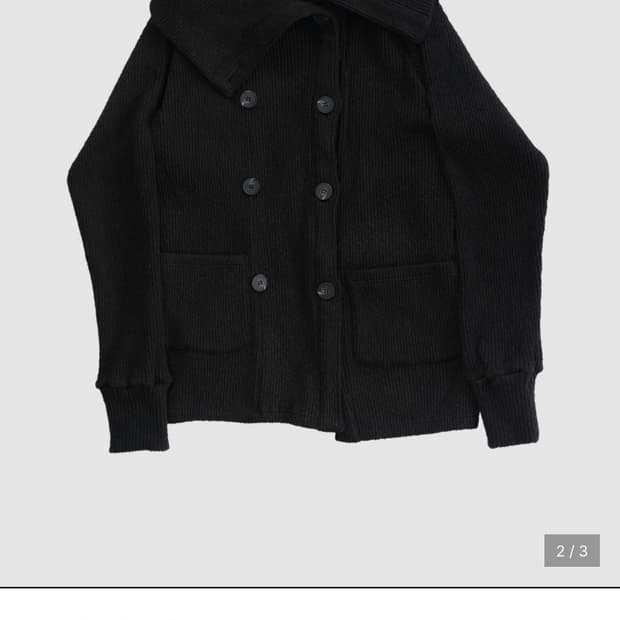 인앤양인하모니 Double button Cardigan, Black 