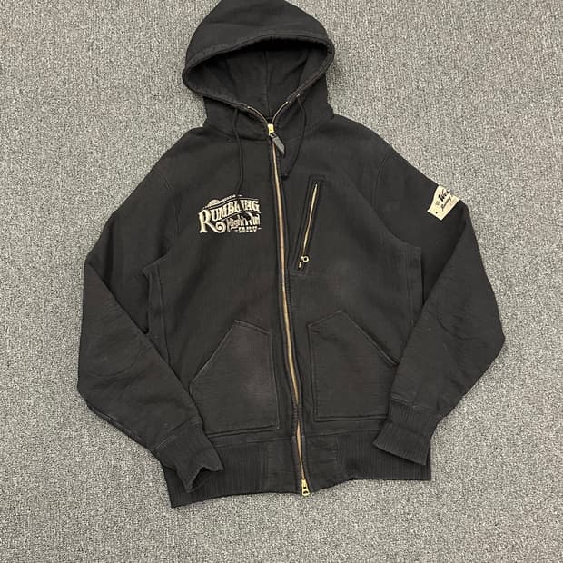 40)West Ride 빈티지 바이커 헤비웨이트 후드집업