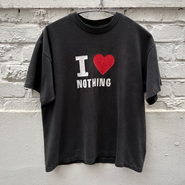 I ♥️ NOTHING Crack Printing T-Shirt