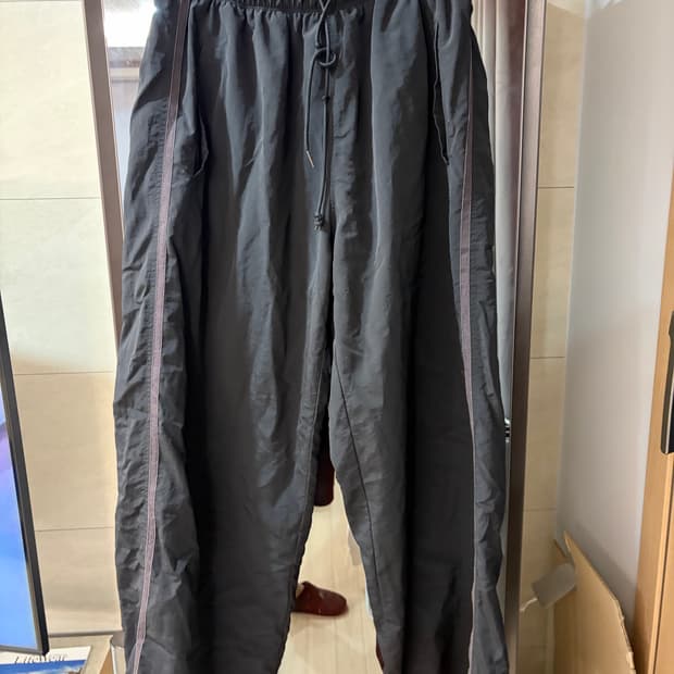 폴리테루 휴먼 인덱스 트랙 팬츠 블랙 퍼플