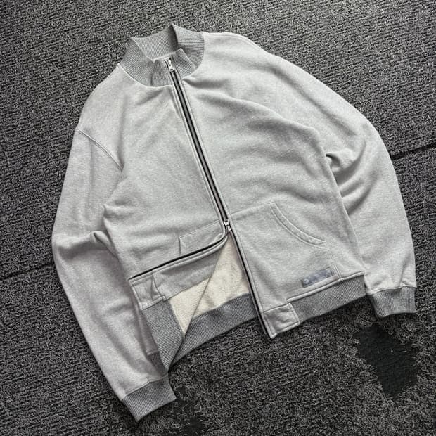 프리즘웍스 해비웨이트 밴딩 디테일 스웻 집업 자켓 3320