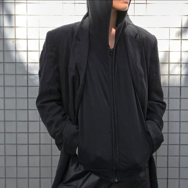 008 lounge hoodie zip black 4
