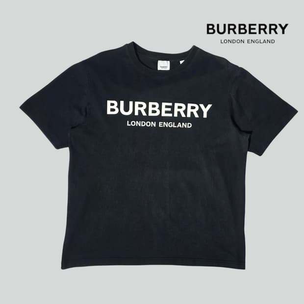 [L]버버리 Berberry 로고 블랙 반팔