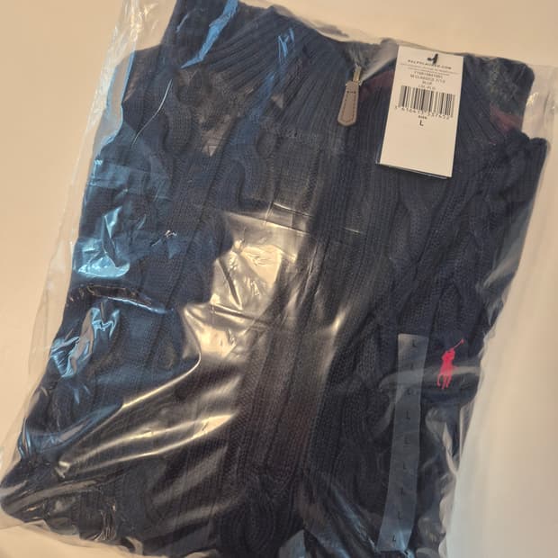 폴로 반집업 네이비 XL (새상품)