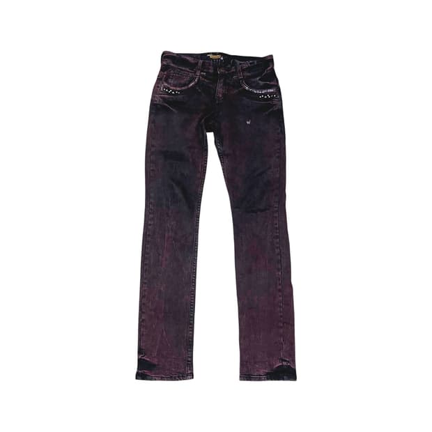 Cloud 72, stud pocket embroidered denim