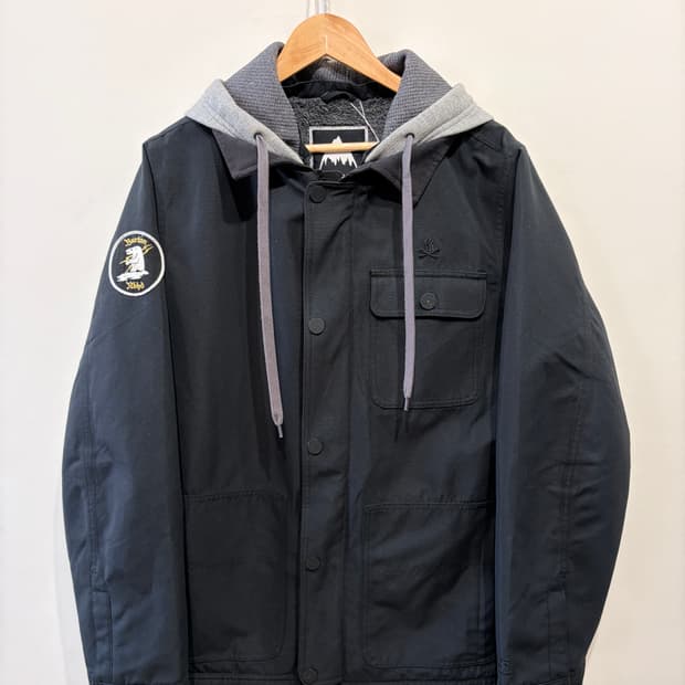 네이버후드 x 버튼 후드 워크 자켓