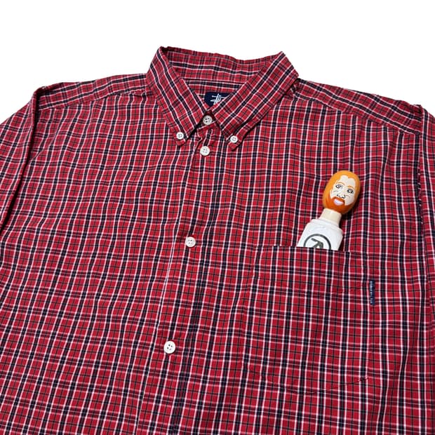 00’s 스투시 타탄 체크 셔츠