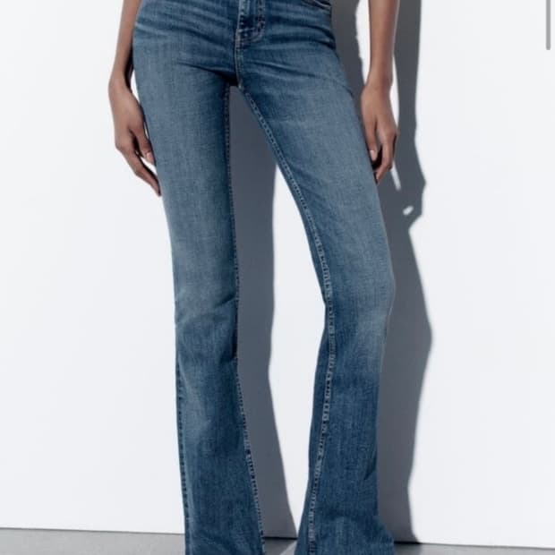 택o,28사이즈) 자라 미드라이즈 부츠컷 데님 팬츠 청바지