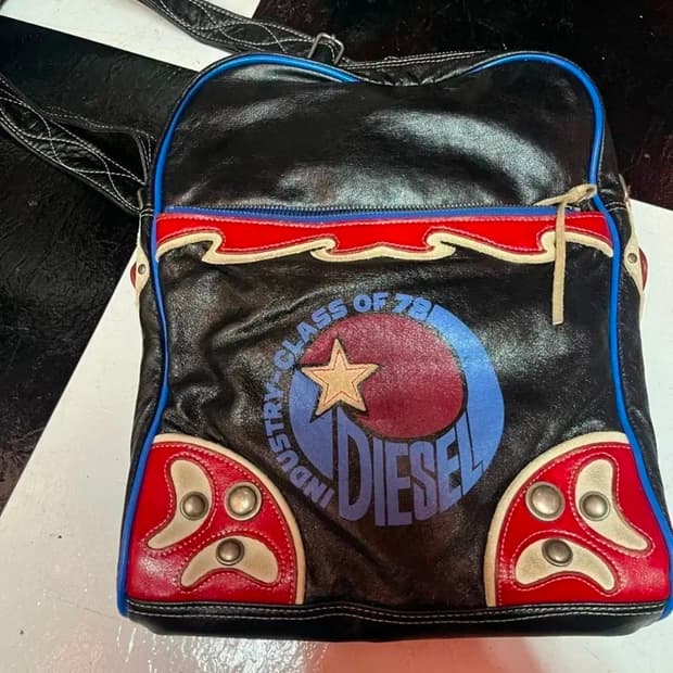 디젤 블랙 빈티지 크로스백