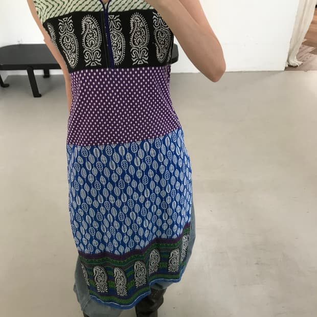 ethnic patchwork sleeveless