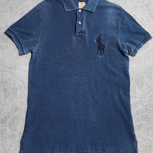 **폴로 랄프로렌 빅포니 인디고 워싱 반팔  S