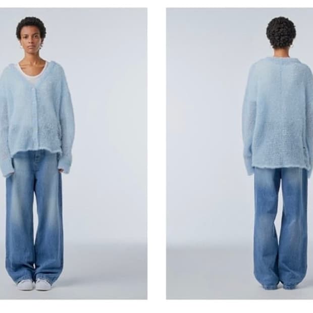 인스턴트펑크 빈티지 시퀸 가디건 블루