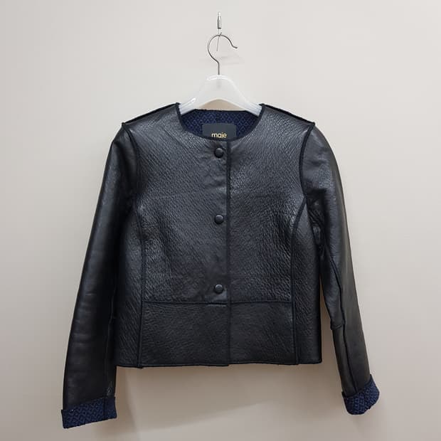 마쥬 Maje 비비안 본디드 가죽 자켓 36사이즈