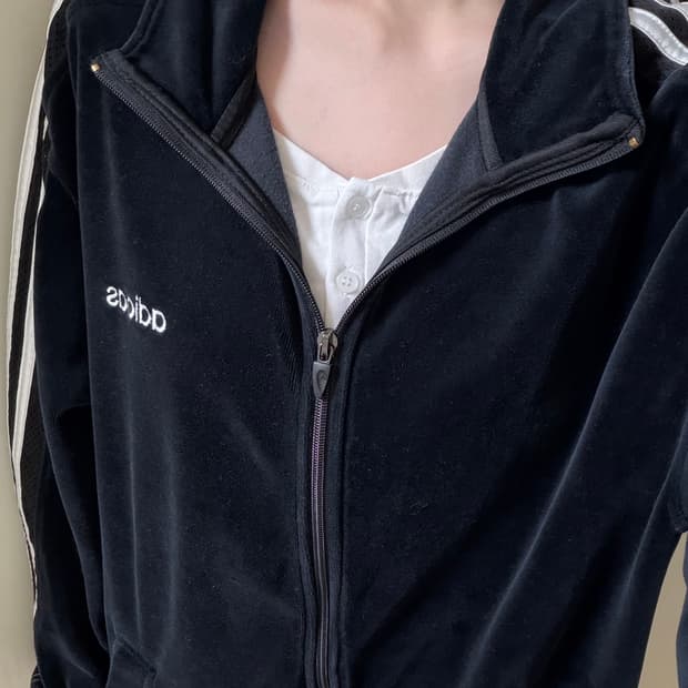 빈티지 아디다스 벨벳 져지