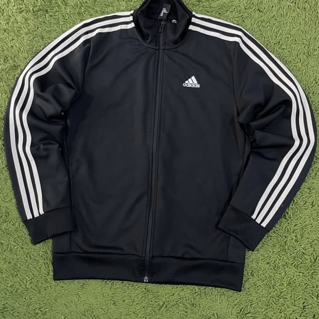 아디다스 블랙 검흰 트랙탑 져지집업 95/M