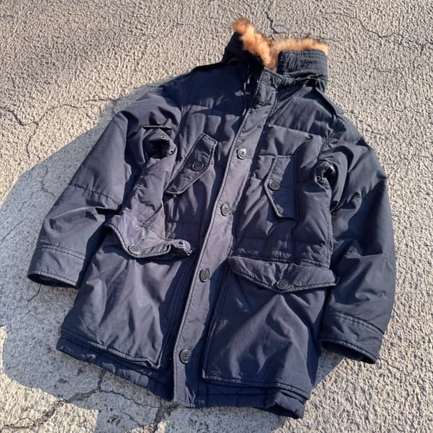 00's 폴로랄프로렌 퍼 트리밍 헤비 다운 파카 B 35