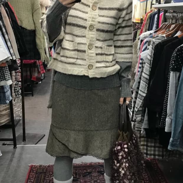 빈티지 레이어드 코디 세트