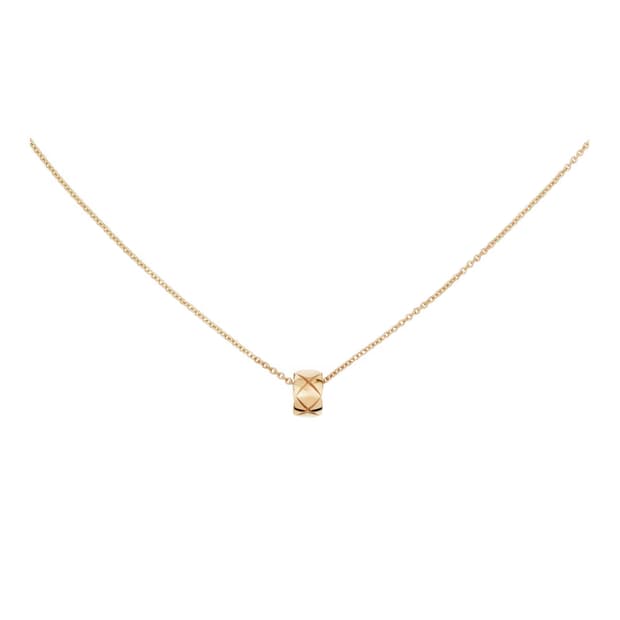 샤넬 코코크러쉬 스몰 목걸이 베이지골드