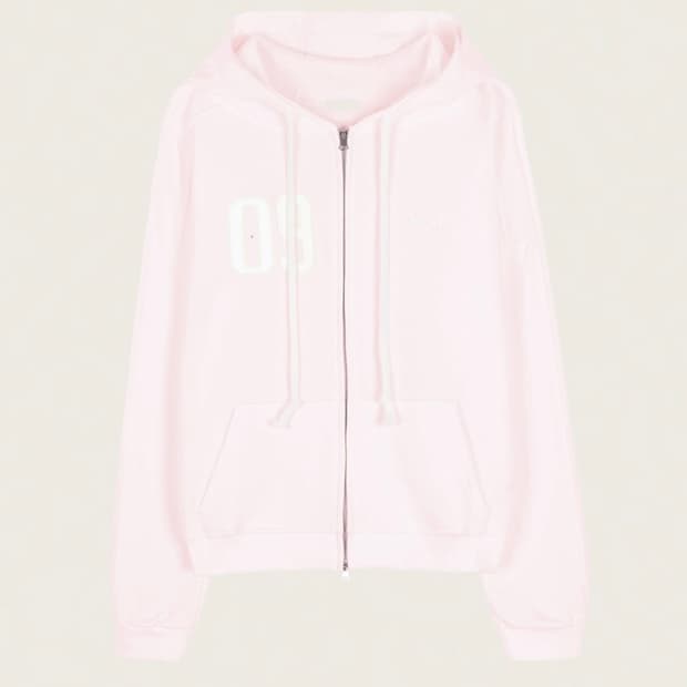 클리시어 09 넘버링 후드집업, 팬츠 쿨핑크