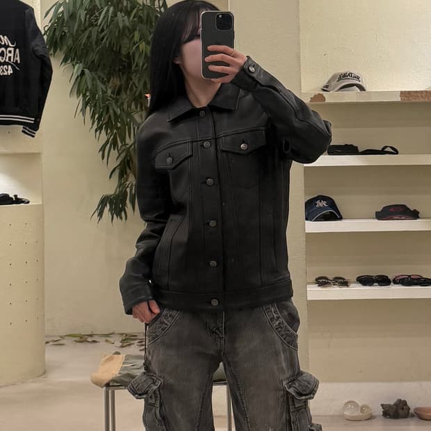 도프 제이슨 양가죽 트러커 자켓 U242