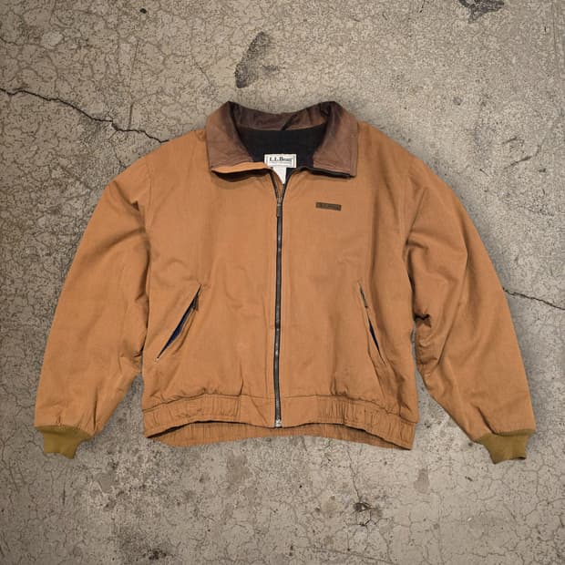 80s 엘엘빈 캔버스 코튼 울 블랭킷 웜업 워크자켓 MADE IN USA