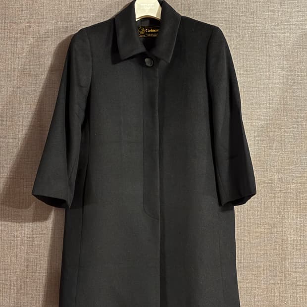 캐시미어 100% 블랙 코트 JAPAN