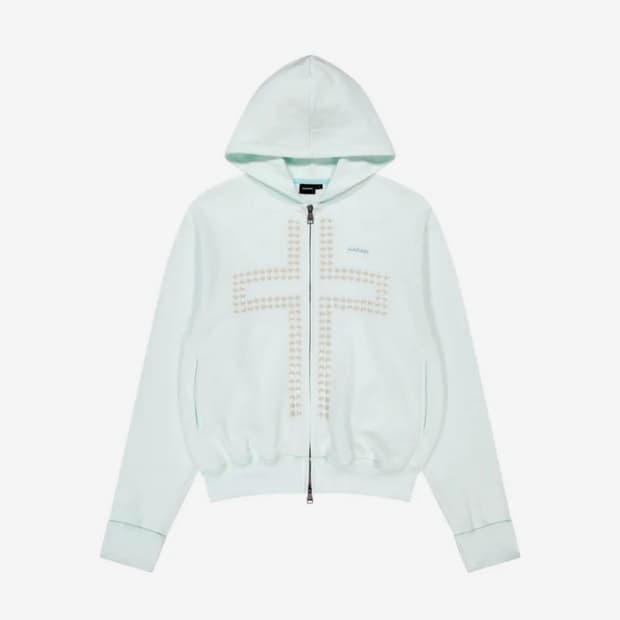 아캄 크로스 라인스톤 후드집업