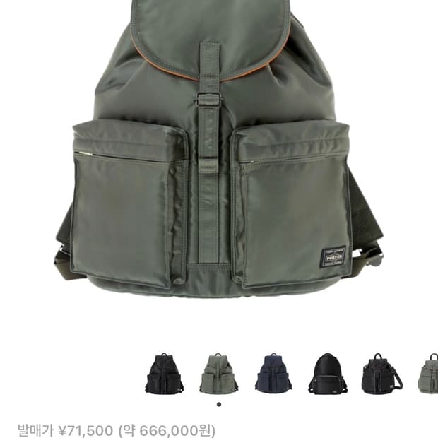 포터 올 뉴 탱커 럭색 세이지 그린