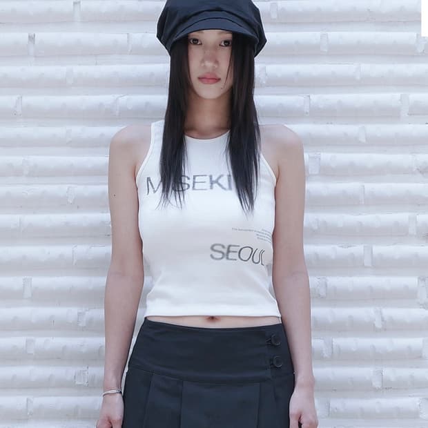 Miseki seoul Logo crop sleeveless