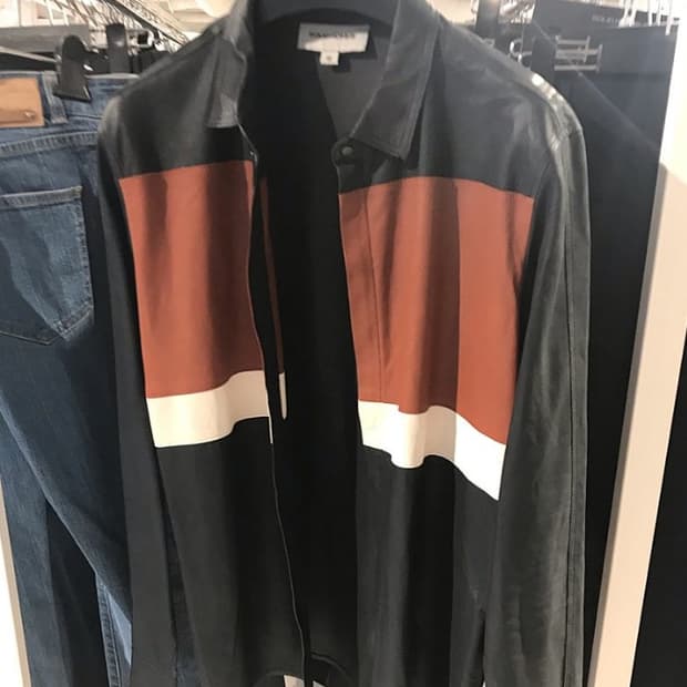 솔리드 옴므 고트 스킨 염소 가죽 셔츠 자켓