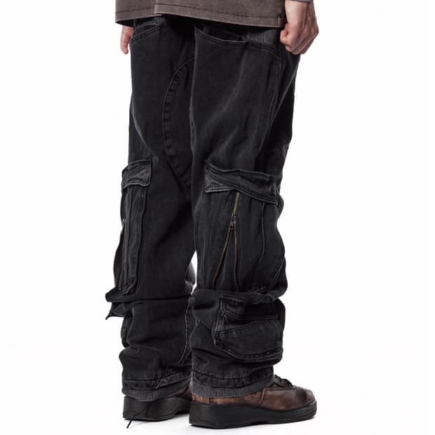 ETCE  25SS LAYERED BACK CARGO DENIM PANT