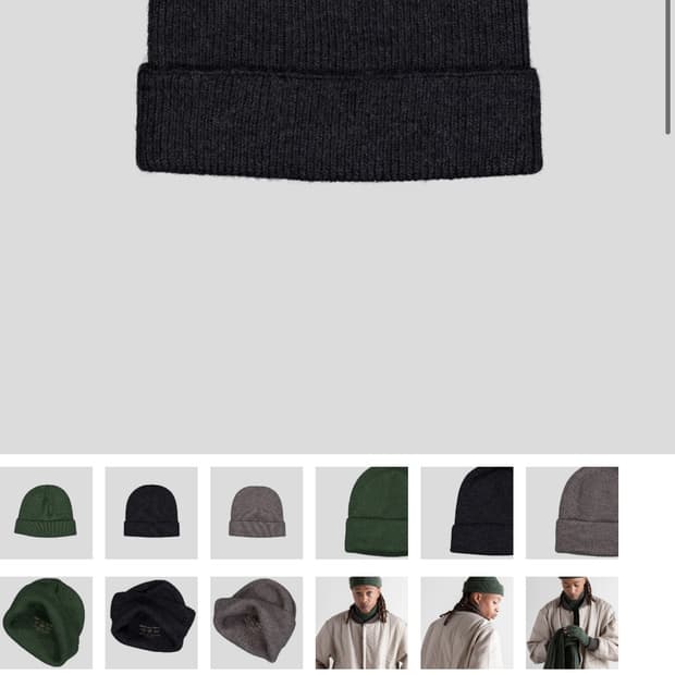 Ends and means 그랜파 니트 캡 mix black