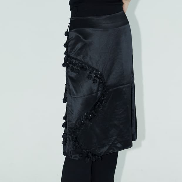 Miu miu beads satin skirt