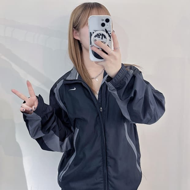 나이키 블랙 스우시 바람막이