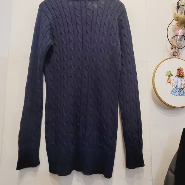 폴로 랄프로렌 네이비 브이넥 니트