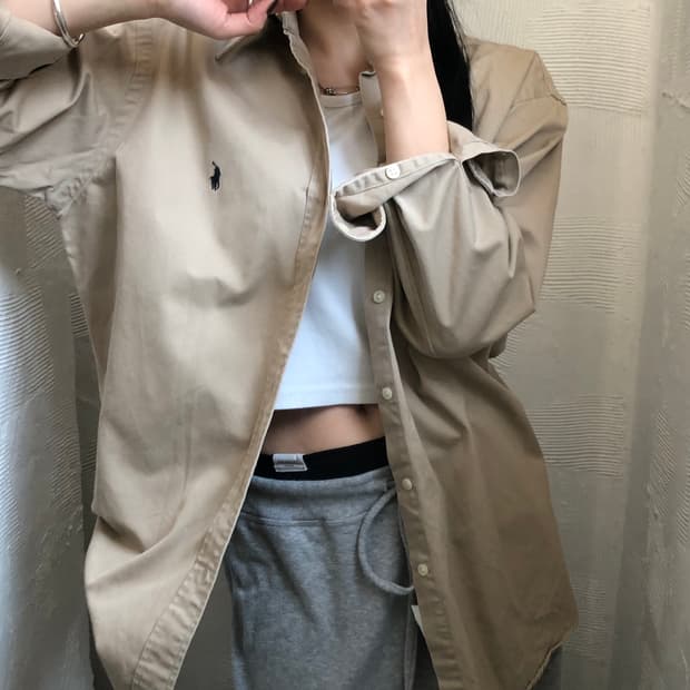 Polo 폴로 랄프로렌 베이지컬러 블레이크 셔츠