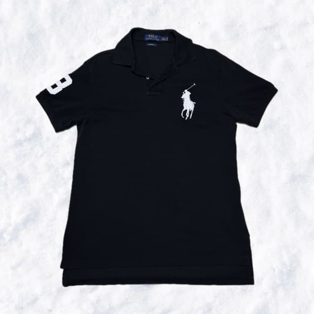 폴로 빅포니 검흰 반팔
