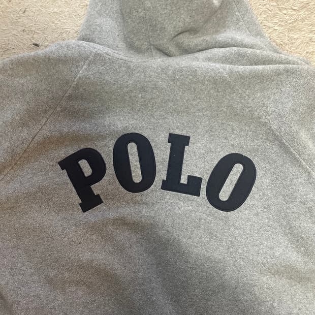 폴로 빅로고 스펠아웃 후리스 후드 90s