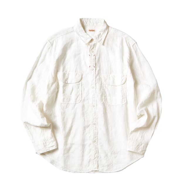 캐피탈 리넨 클립 셔츠 화이트 마르지엘라