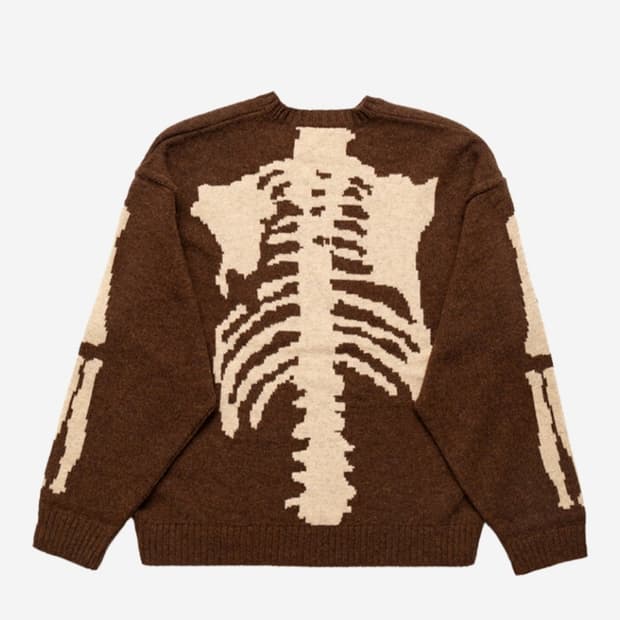 캐피탈 5G 울 본 니트 크루넥 스웨터 브라운