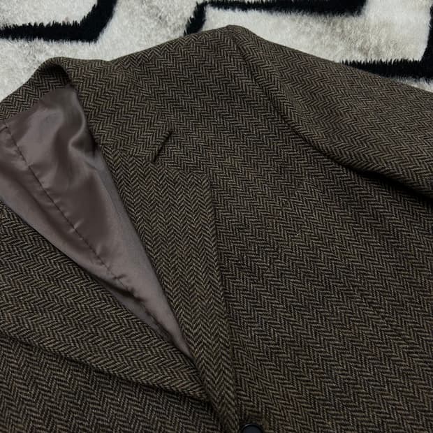 [M]수아레 오버핏 헤리티지 헤링본 블레이저