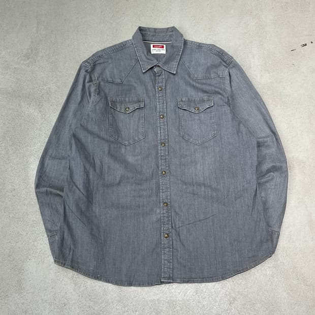 랭글러 그레이 워크셔츠 s10417