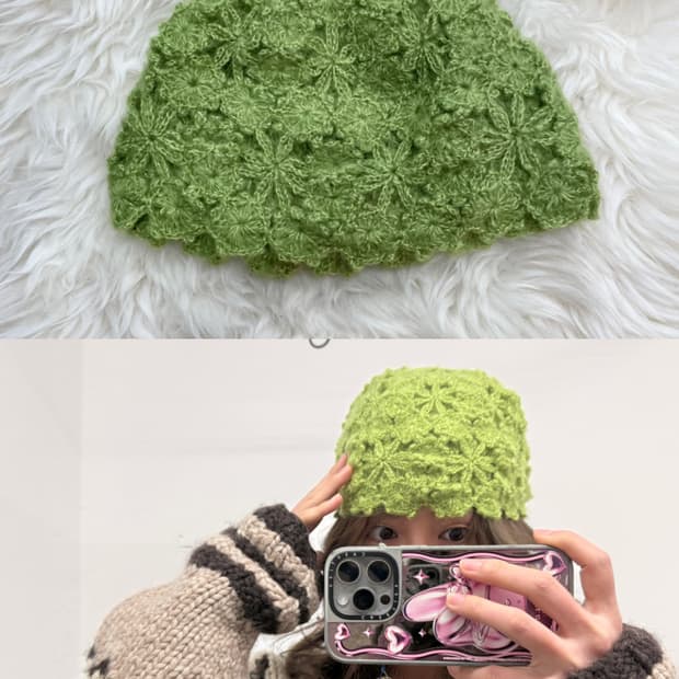 하구미 클로버 크로셰 비니☘️