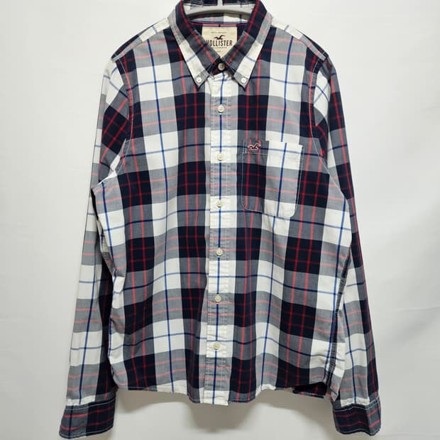 홀리스터 스몰로고 체크셔츠 XL