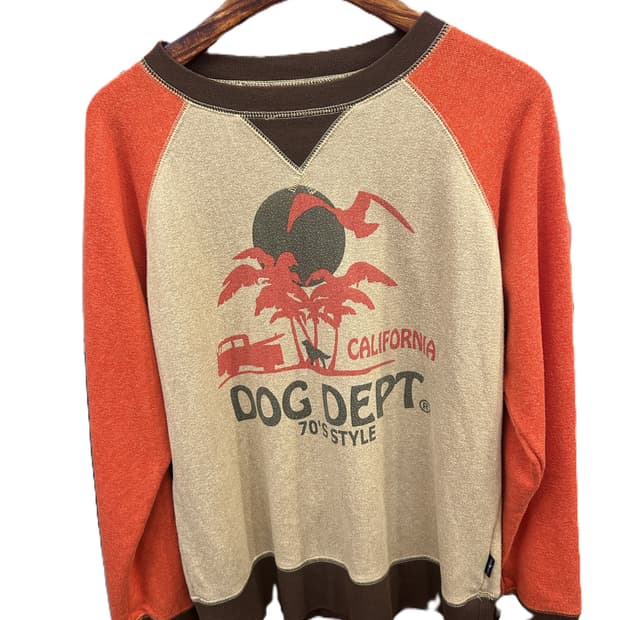DOG DEPT 70's 스타일 캘리포니아 그래픽 나그랑 맨투맨