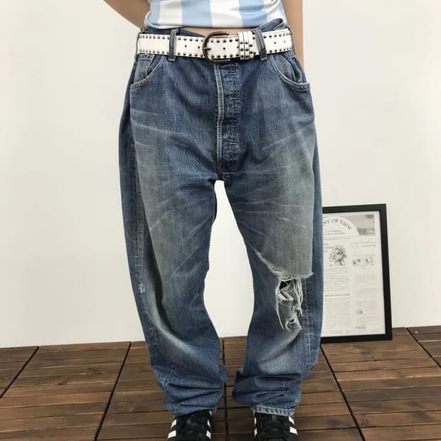 Vintage Levi's 501 Distressed Denim
