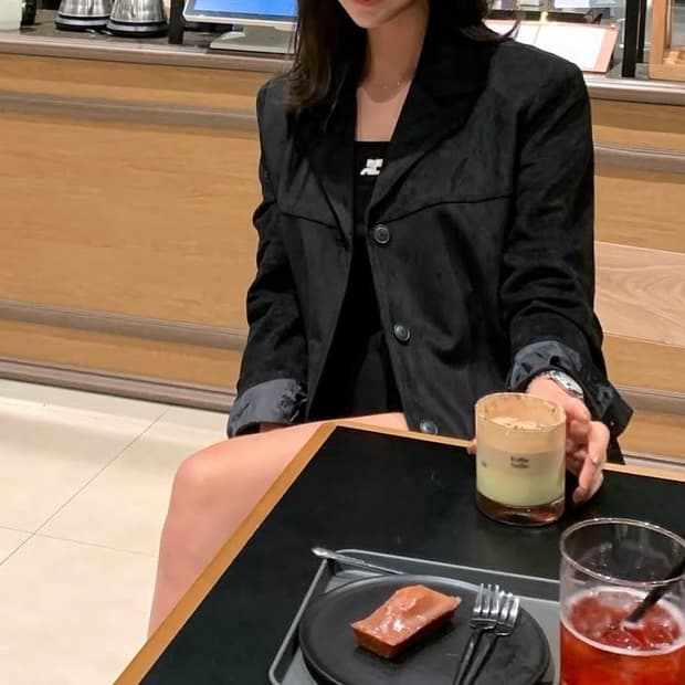 [새 상품] 쥬드마켓 스웨이드자켓 블랙