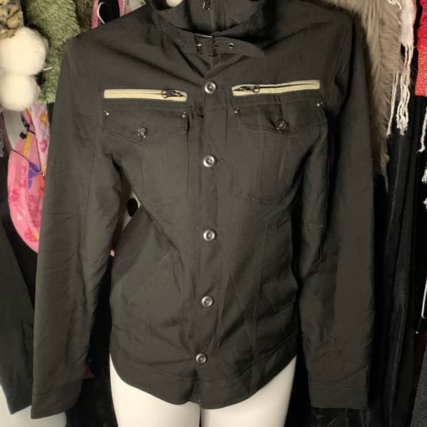 Vkei 펑크 버클 자켓