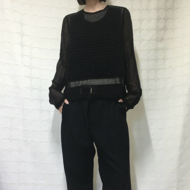 commedesgarcons mesh&knit patchwork