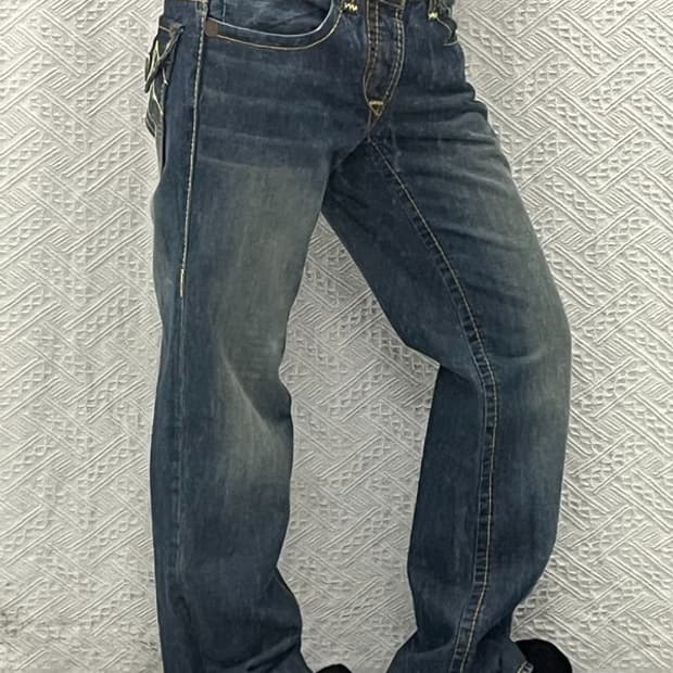 트루릴리전 빌리 자이언트 빅티 00's 데님팬츠 30인치 C06629